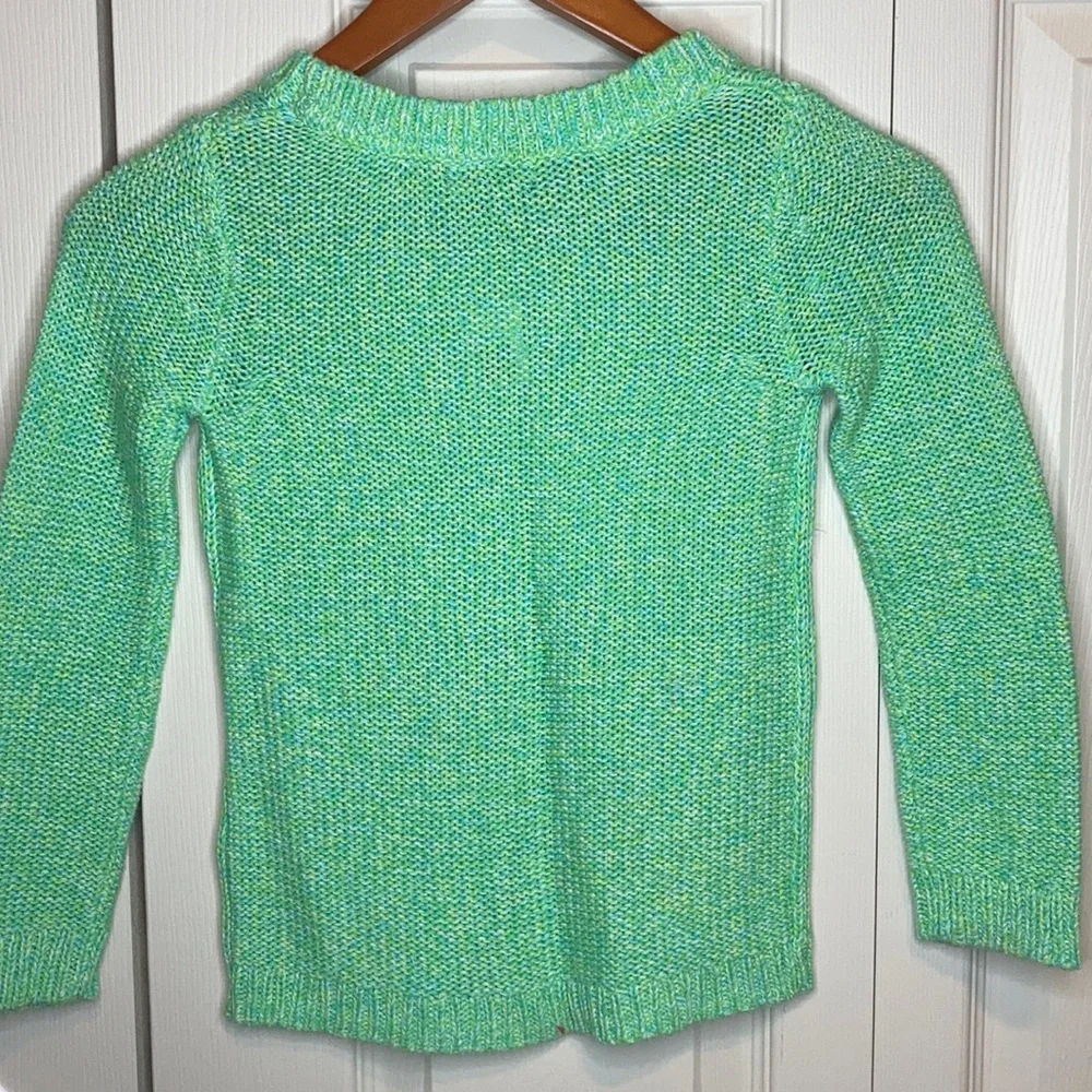Gap Kids Crew Neck Knit Sweater NWT Girls Small 6-7 Teal Green